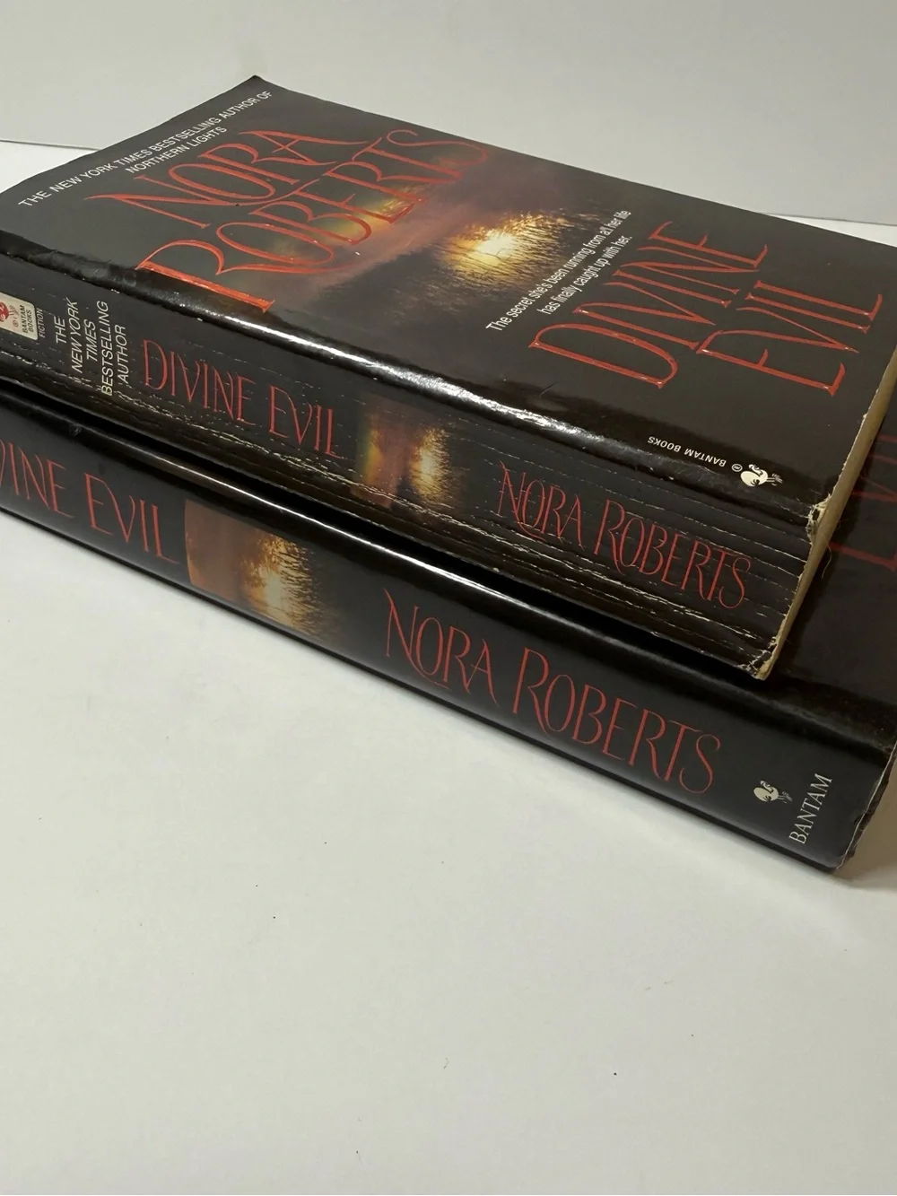 Nora Roberts DIVINE EVIL Hardcover & Paperback Vintage Bundle